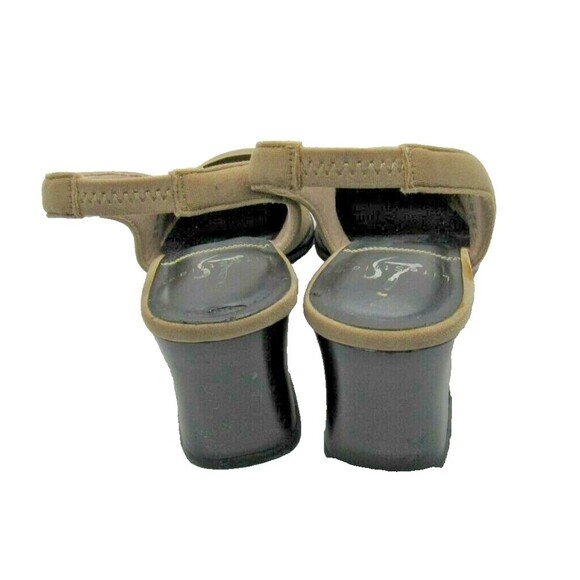 Womens Comfort Shoe Sz 7.5 Slingback Chunky Heel Square Toe Life Stride Tan - Picture 4 of 9